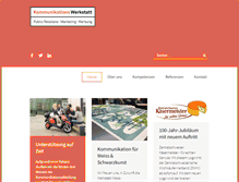 Tablet Screenshot of kommunikationswerkstatt.ch